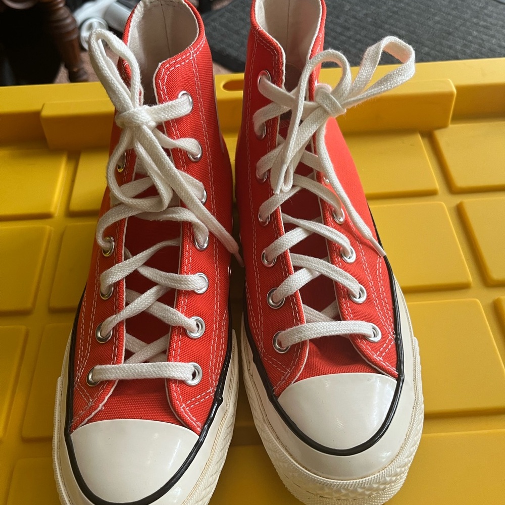 Classic Red High-Top Kids Sneakers